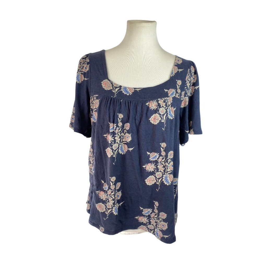 Lucky Brand Blouse Boho Farmhouse Prairie Cottagecore Top Women's Size Medium - Picture 2 of 9
